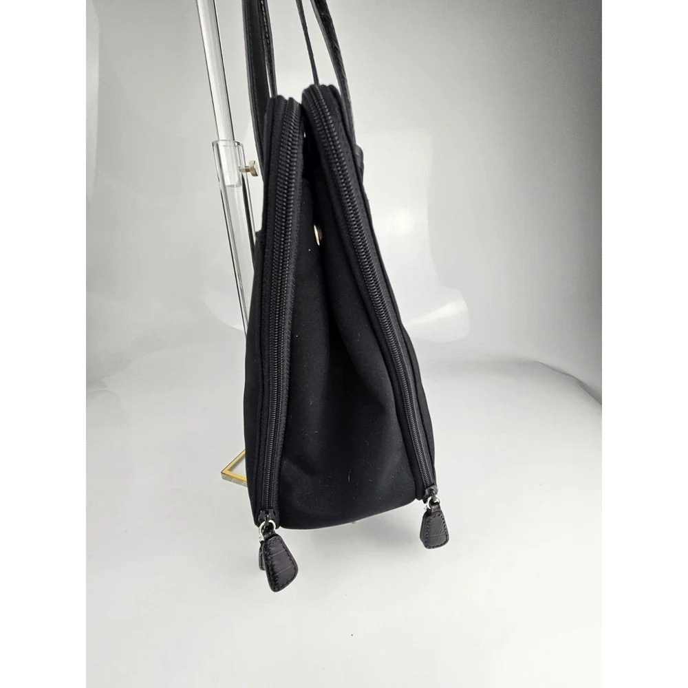 Brighton Matilda Organizer Tote Black Croc Trim‎ Bag w Box Dustbag Charm